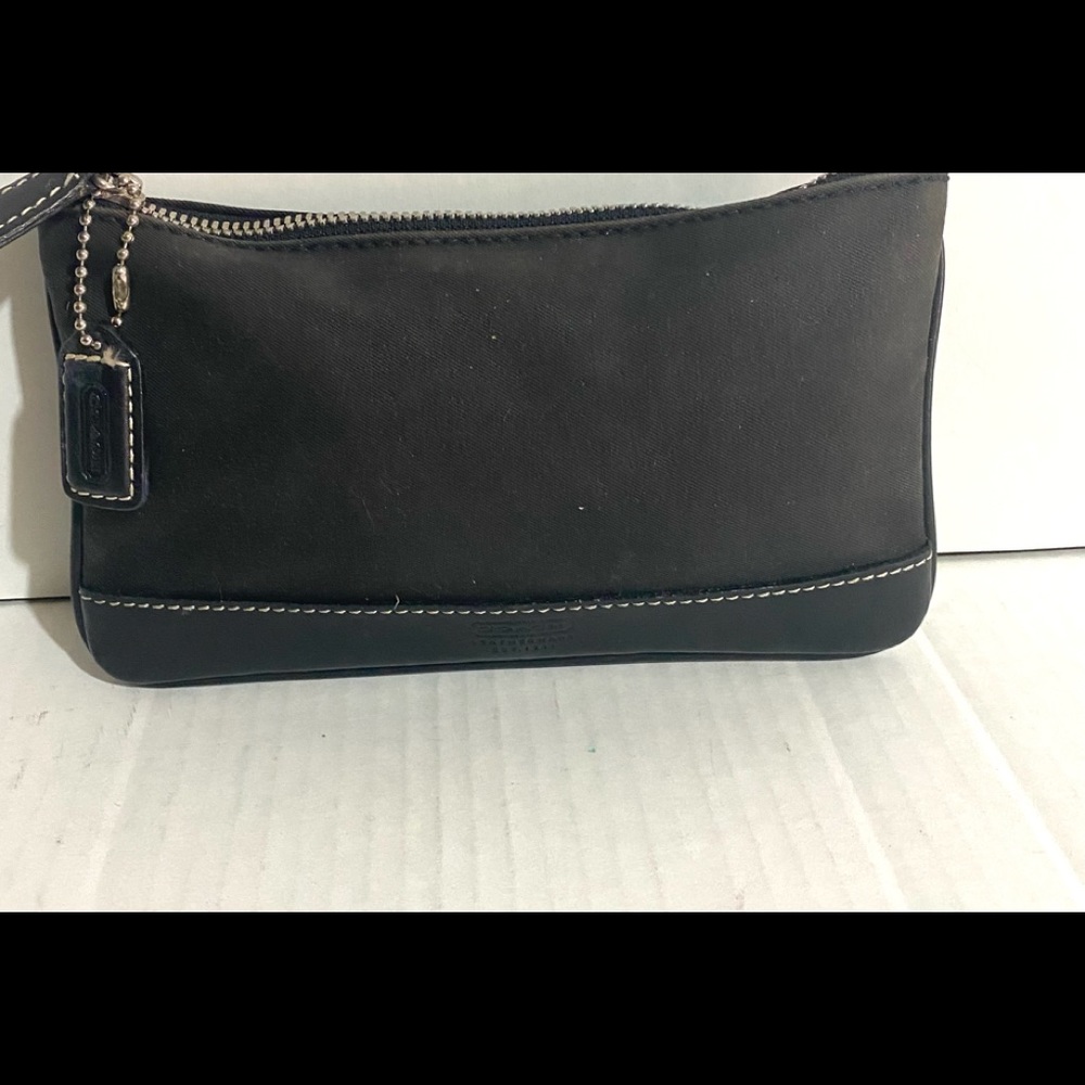 Coach vintage black nylon pouch clutch bag